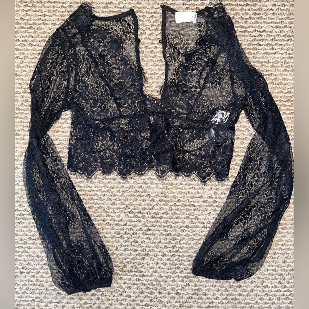 Mustard Seed Black Lace Bandeau